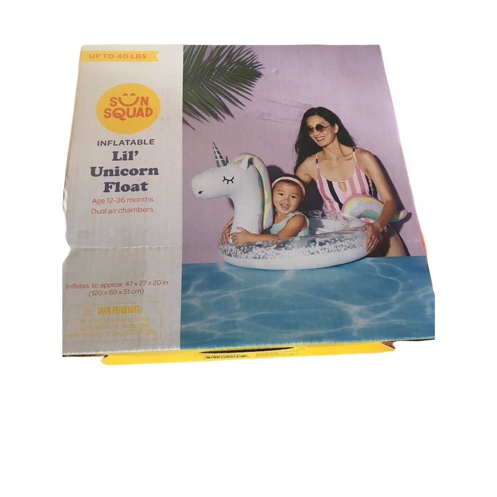 Giant Inflatable Unicorn Float Outdoor Yard Water Toy Big Bigmouth 55 Inches